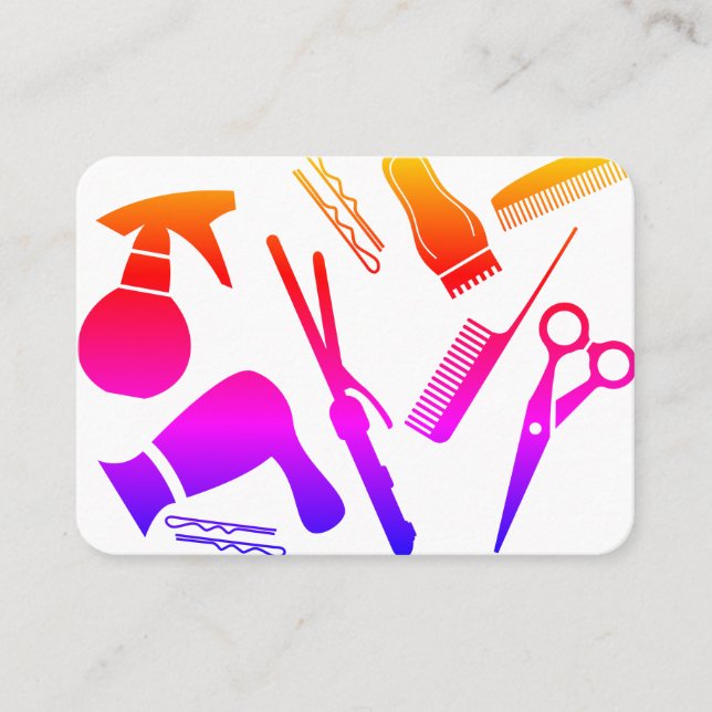 Modern Hair Stylist Visitkort (Framsida)
