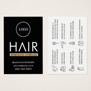 Modern Hair-tillägg för efterfrågekort Visitkort