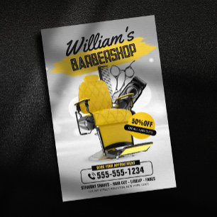 Modern Haircut Hairdresser Haircut Flygblad