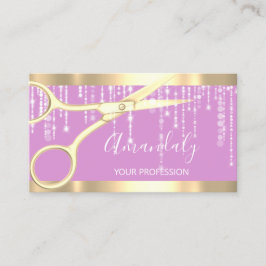 Modern Hairdresser Coiffeur Scissors Drips Spark Visitkort