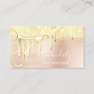 Modern Hairdresser Coiffeur Scissors Ro Guld VIP Visitkort