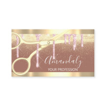 Modern Hairdresser Scissors Dricks Guld Ro