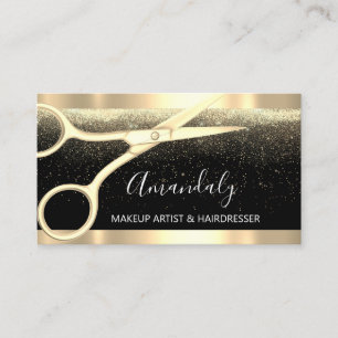 Modern Hairdresser Sissar Stylist Coiffeur Guld Visitkort