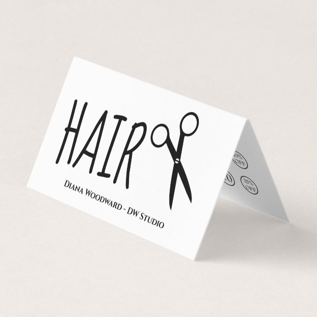 Modern Hairdressers Loyalty Visitkort (Framsida)