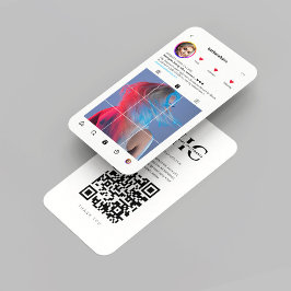 Modern Hairstylist Hair Beauty Salon Instagram QR Visitkort