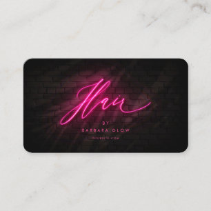 Modern Hairstylist Shock rosa Neon Visitkort