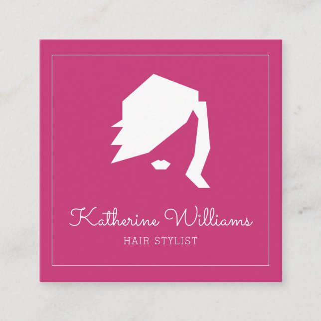 Modern haistylist med Möte Tidsbeställning Kort (Framsida)