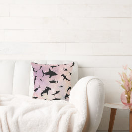 Modern hajfisk, käk val under havets galaxi kudde