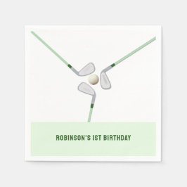 Modern Hål i en golf-födelsedag med en beklädnad Pappersservett