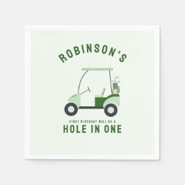 Modern Hål i en golffödelsedag med en enda garanti Pappersservett