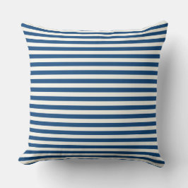 Modern Half-Inch Blue & White Stripe Pattern Kudde