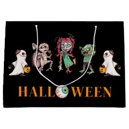 Modern Halloween Black Gift Bag