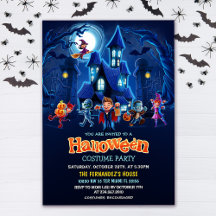 Modern Halloween Costume Party Birthday