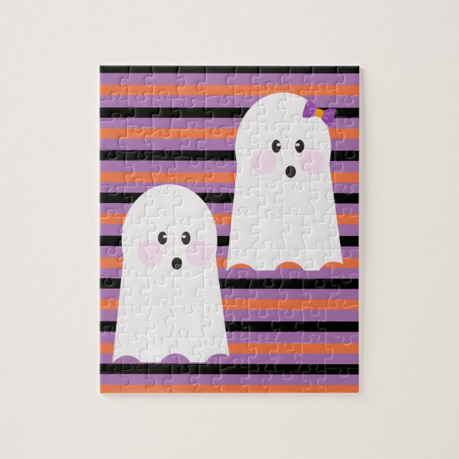 Modern Halloween Cute Ghost Pussel (Vertikal)
