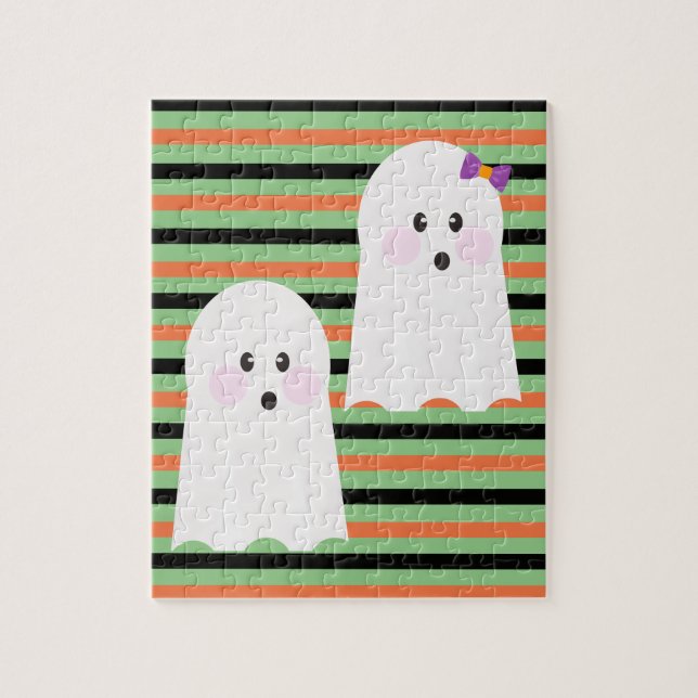 Modern Halloween Cute Ghost Pussel (Vertikal)