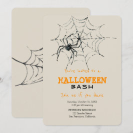 Modern Halloween-enkel kräftspider party Inbjudningar