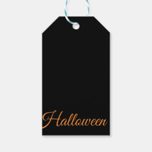 Modern Halloween fest Black Gift-Märkre Presentetikett