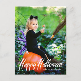 Modern Halloween Fullt Bleed Postcard Helg Vykort