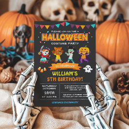 Modern Halloween Kids Costume Party-inbjudan Inbjudningar