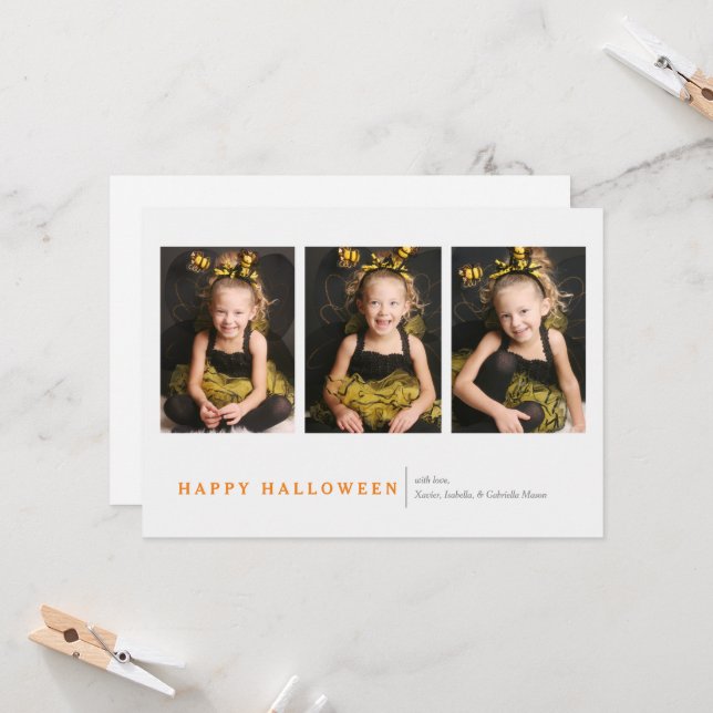 Modern Halloween Kort (Fram/Back In Situ)