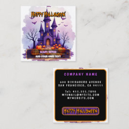 Modern Halloween Kuslig Söt Kollektion Fyrkantigt Visitkort