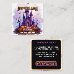 Modern Halloween Kuslig Söt Kollektion Fyrkantigt Visitkort