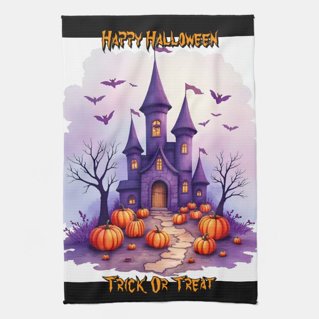 Modern Halloween Kuslig Söt Kollektion Kökshandduk (Vertikal)