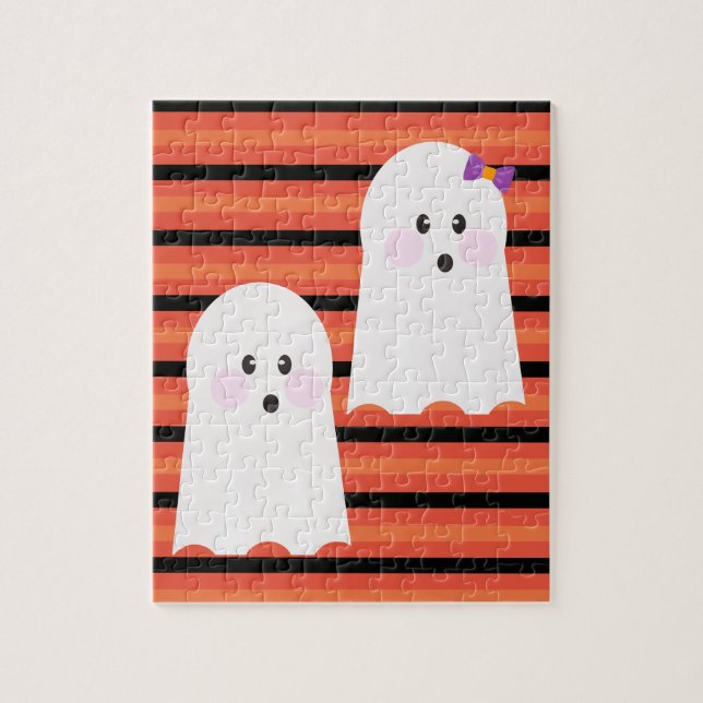Modern Halloween Söt Spöke  Pussel (Vertikal)