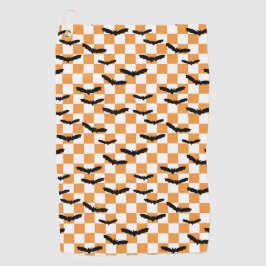 Modern Halloween Spooky Fladdermus Orange Checkerb