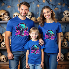 Modern Halloween with musical skull T Shirt