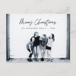 Modern Hälsning, God jul-familjfoto Vykort