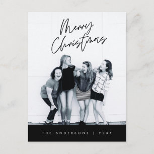 Modern Hälsning, God jul-familjfoto Vykort