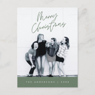 Modern Hälsning, God jul-familjfoto Vykort
