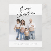 Modern Hälsning, God jul-familjfoto