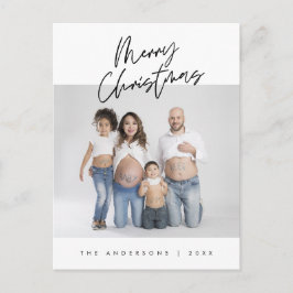 Modern Hälsning, God jul-familjfoto Vykort