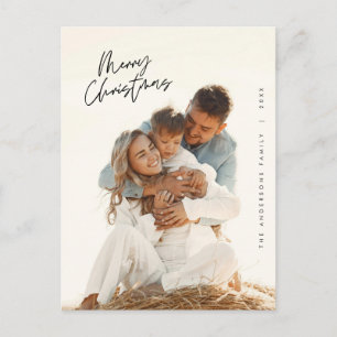 Modern Hälsning, God jul-familjfoto Vykort