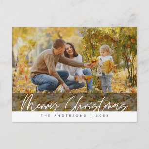 Modern Hälsning, God jul-familjfoto Vykort