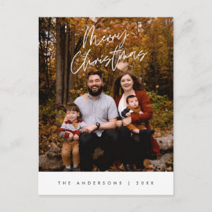 Modern Hälsning, God jul-familjfoto Vykort