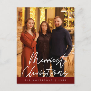 Modern Hälsning, God jul-familjfoto Vykort