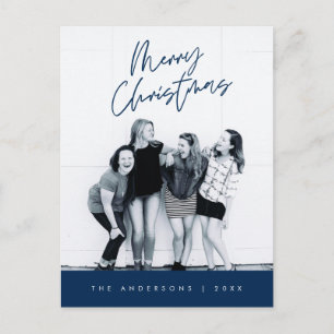 Modern Hälsning, God jul-familjfoto Vykort