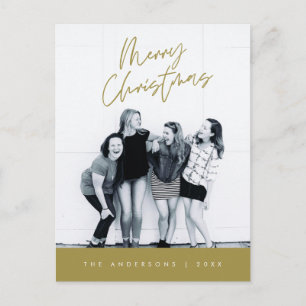 Modern Hälsning, God jul-familjfoto Vykort