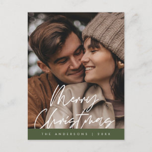 Modern Hälsning, God jul-familjfoto Vykort