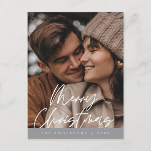 Modern Hälsning, God jul-familjfoto Vykort