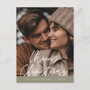 Modern Hälsning, God jul-familjfoto Vykort