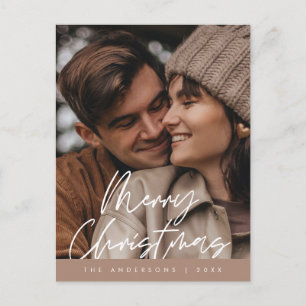 Modern Hälsning, God jul-familjfoto Vykort