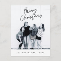 Modern Hälsning, God jul Family Photo Pos