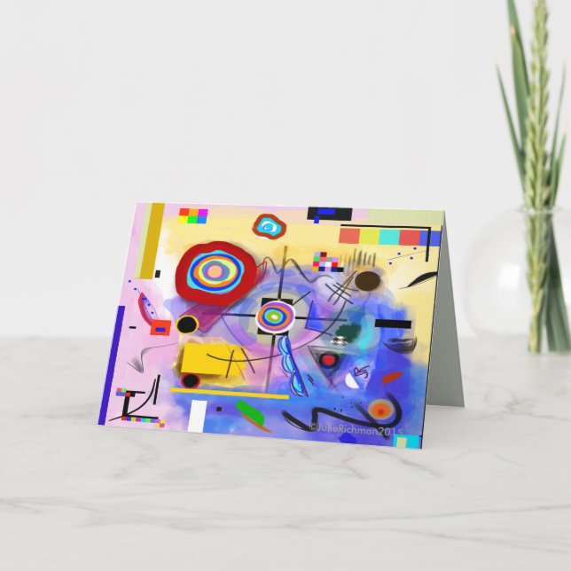 Modern hälsningskort för abstrakt kort (Framsida)