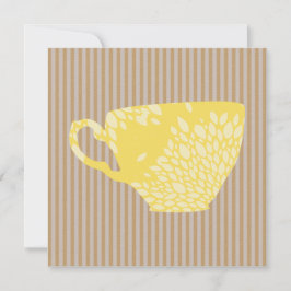 Modern hälsningskort för Kopp och Rand på kvadrate