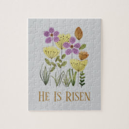 Modern han är uppkommen i Påsk Blommigten Pussel