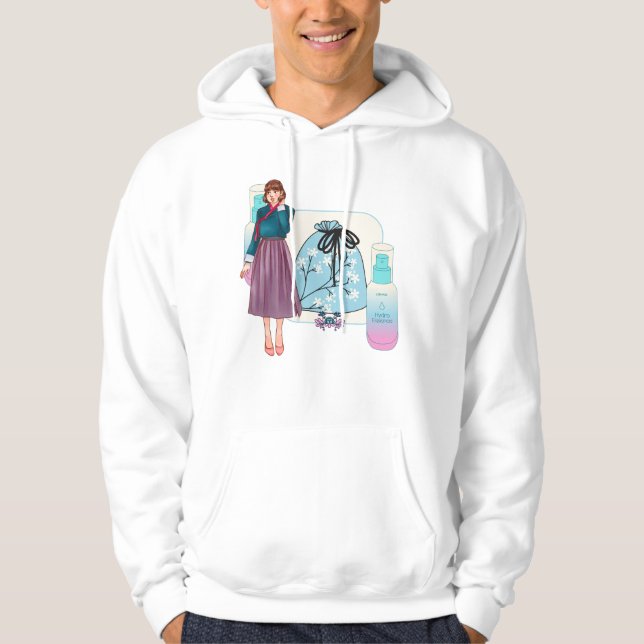 Modern Hanbok & Hydro Essence K-Skönhet Hoodie (Framsida)